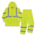 ergodyne GloWear 8376K Lightweight HV Rain Suit, 2X-Large, Lime (25436)