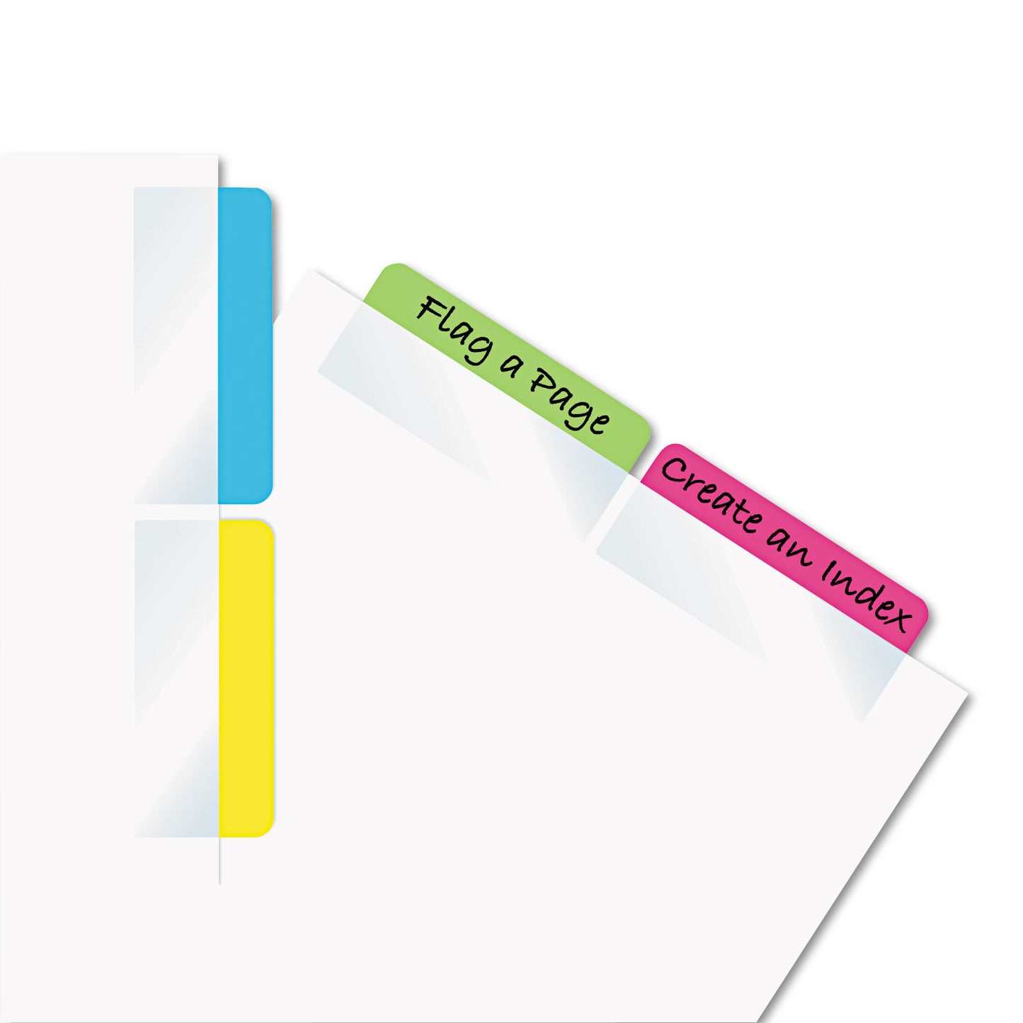 Redi-Tag Write-On Index Tabs, 1/5-Cut, Assorted Colors, 2" Wide, 48/Pack (33248)