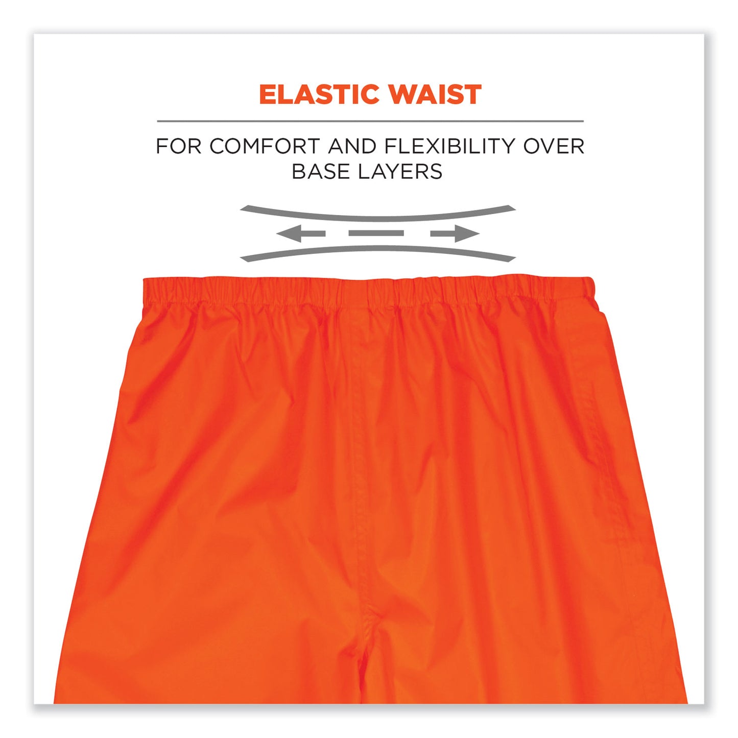 ergodyne GloWear 8916 Class E Lightweight Hi-Vis Rain Pants, Medium, Orange (25443)