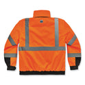 ergodyne GloWear 8381 Class 3 Hi-Vis 4-in-1 Quilted Bomber Jacket, Orange, Small (25582)