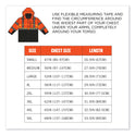 ergodyne GloWear 8381 Class 3 Hi-Vis 4-in-1 Quilted Bomber Jacket, Orange, Small (25582)