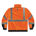 ergodyne GloWear 8381 Class 3 Hi-Vis 4-in-1 Quilted Bomber Jacket, Orange, Large (25584)