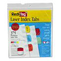 Redi-Tag Inkjet Printable Index Tabs, 1/5-Cut, Assorted Colors, 1.13" Wide, 375/Pack (39020)