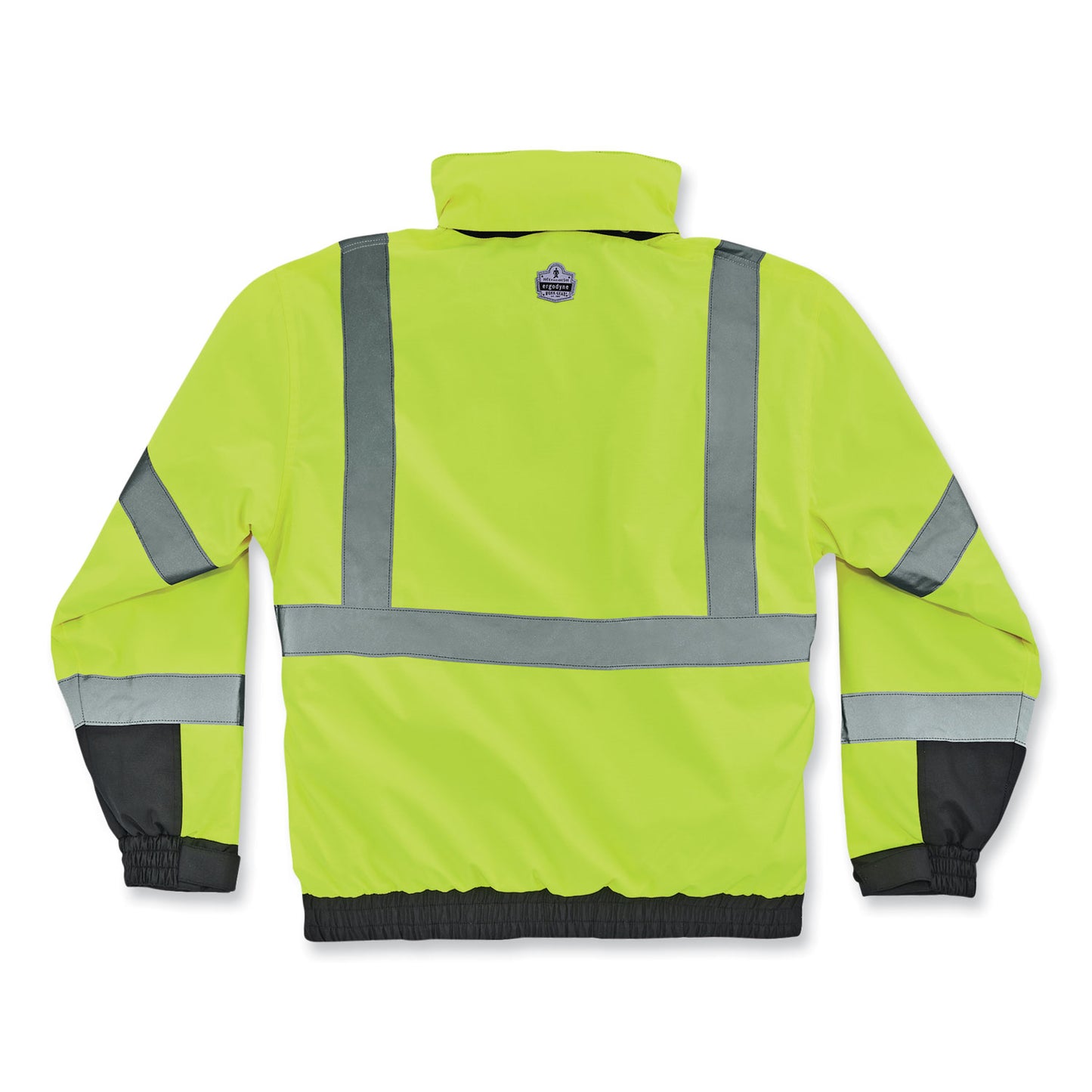 ergodyne GloWear 8381 Class 3 Hi-Vis 4-in-1 Quilted Bomber Jacket, Lime, 2X-Large (25596)