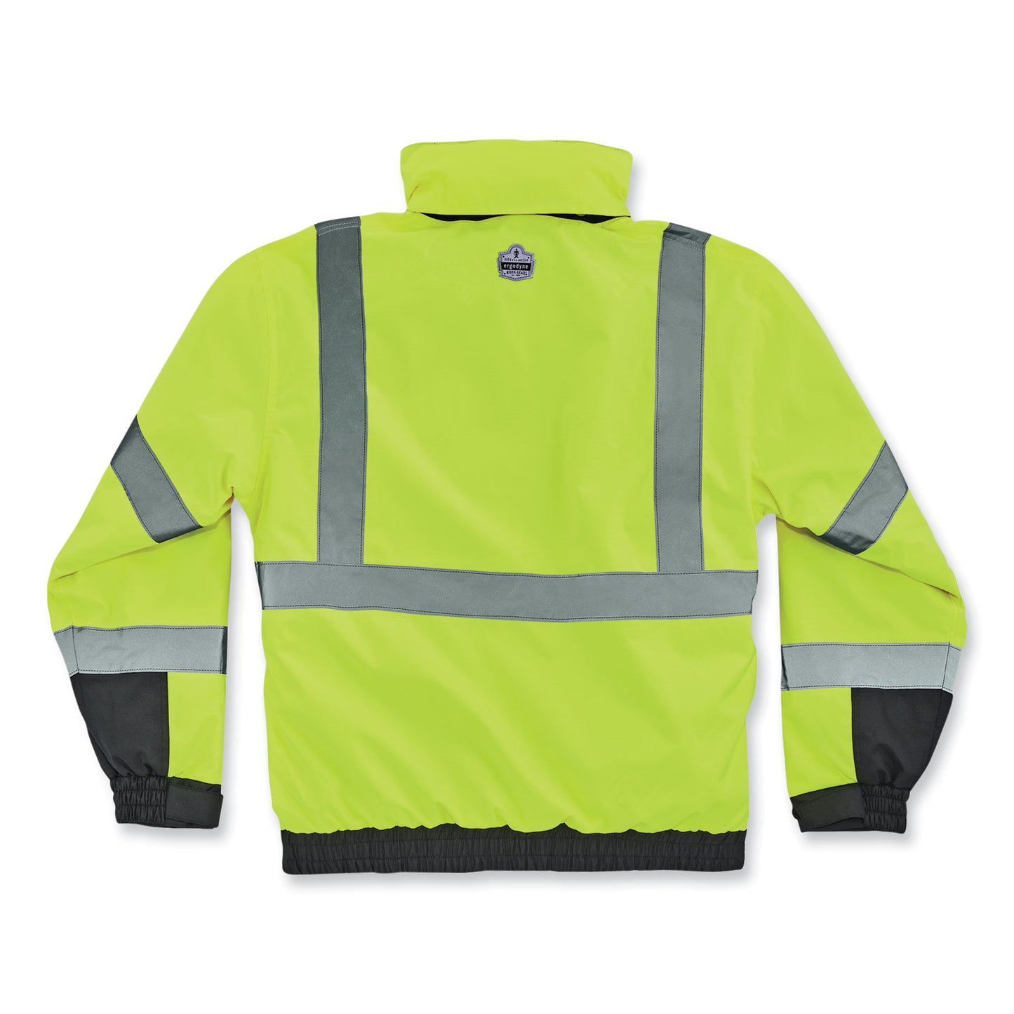 ergodyne GloWear 8381 Class 3 Hi-Vis 4-in-1 Quilted Bomber Jacket, Lime, 3X-Large (25597)