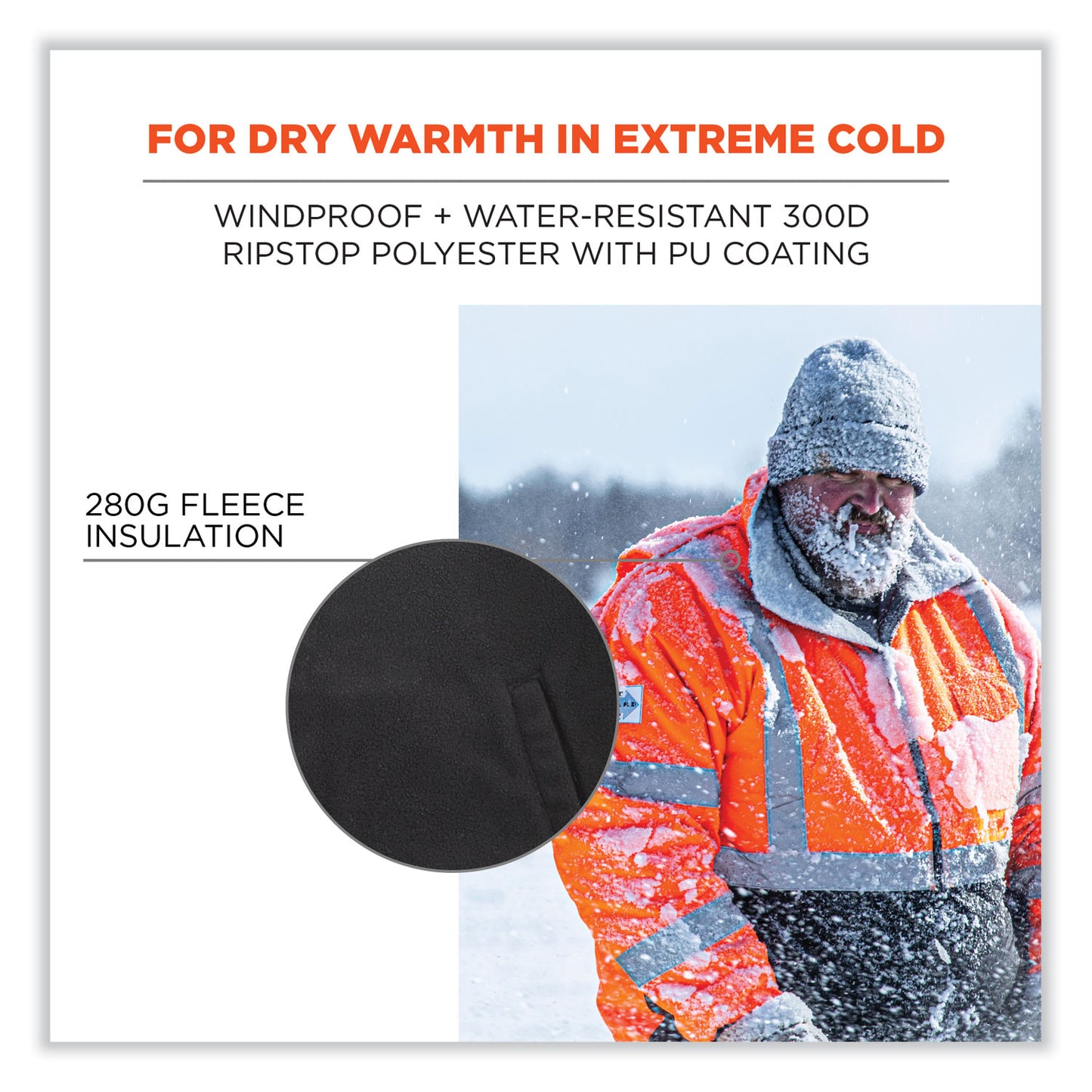 ergodyne GloWear 8381 Class 3 Hi-Vis 4-in-1 Quilted Bomber Jacket, Lime, 4X-Large (25598)