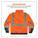 ergodyne GloWear 8377 Class 3 Hi-Vis Quilted Bomber Jacket, Orange, Small (25612)