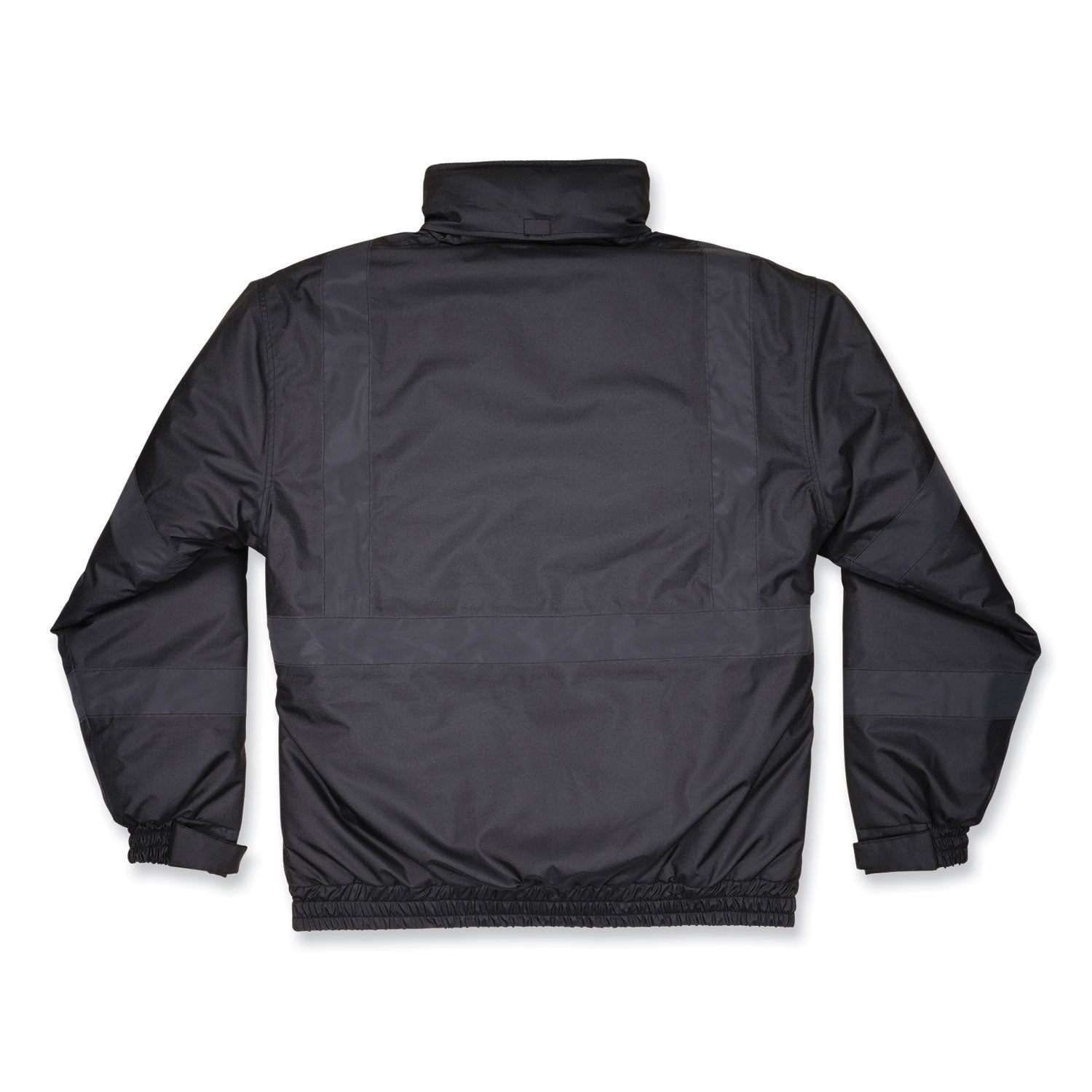 ergodyne GloWear 8377EV Non-Certified Hi-Vis Quilted Bomber Jacket, Black, Small (25642)