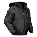 ergodyne GloWear 8377EV Non-Certified Hi-Vis Quilted Bomber Jacket, Black, Small (25642)