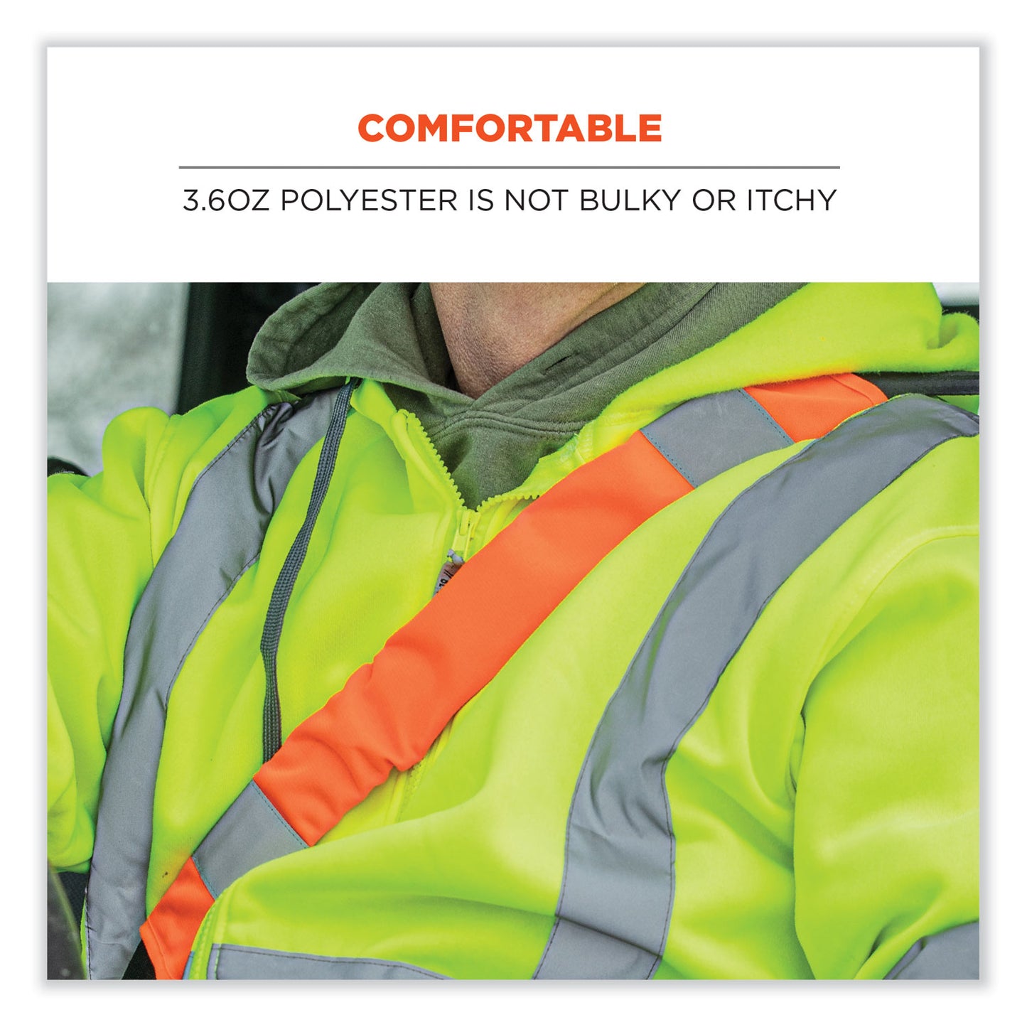 ergodyne GloWear 8004 Hi-Vis Seat Belt Cover, 6" x 18.5", Lime (29043)