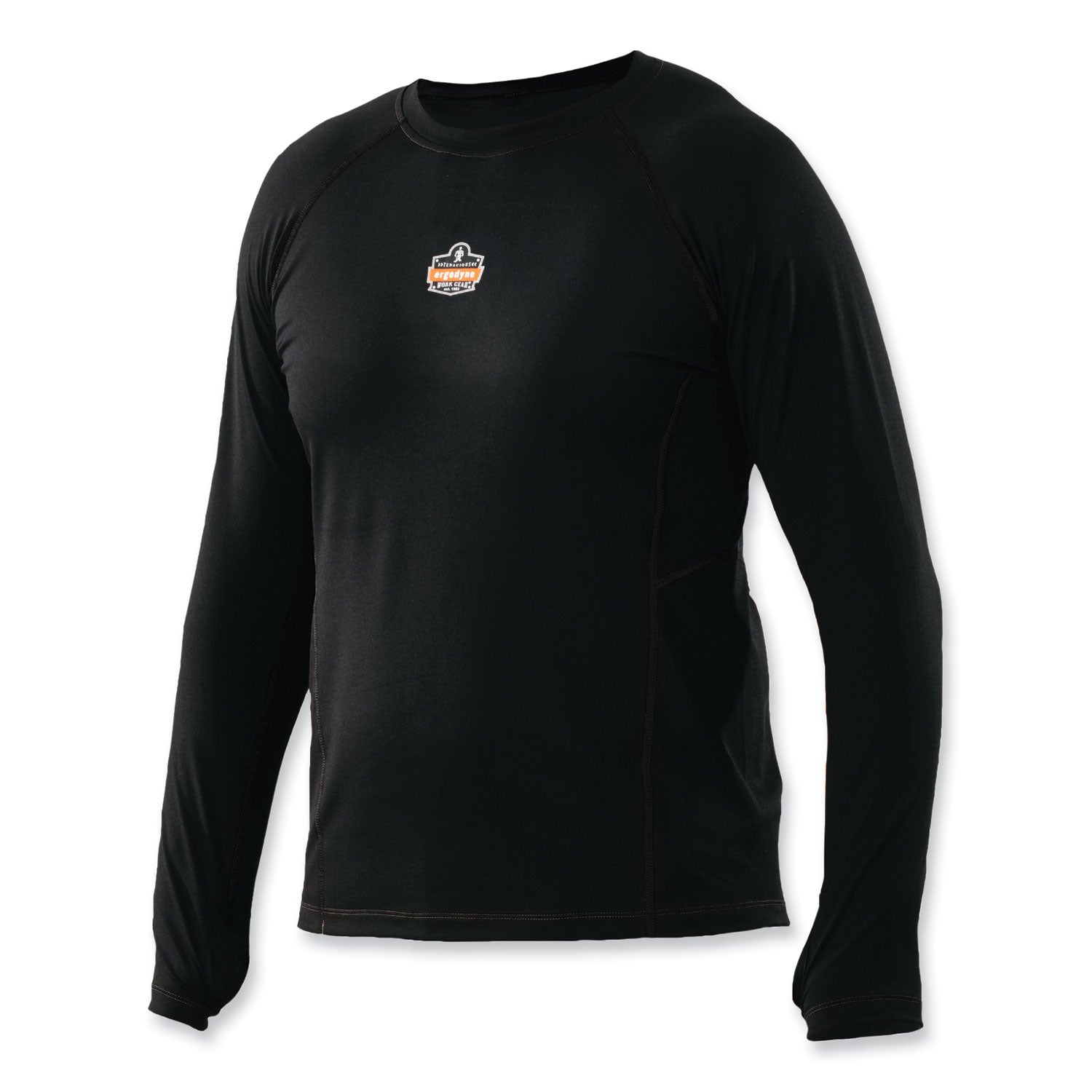 ergodyne N-Ferno 6435 Midweight Long Sleeve Base Layer Shirt, Large, Black (40204)