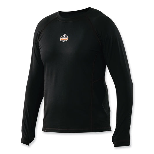 ergodyne N-Ferno 6435 Midweight Long Sleeve Base Layer Shirt, X-Large, Black (40205)