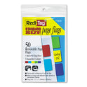 Redi-Tag Removable Page Flags, Red/Blue/Green/Yellow/Purple, 10/Color, 50/Pack (76820)