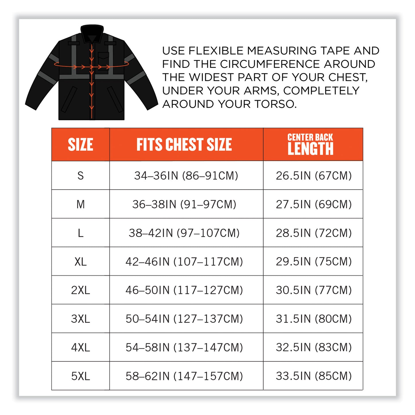 ergodyne GloWear 8377EV Non-Certified Hi-Vis Quilted Bomber Jacket, Black, 5X-Large (25649)