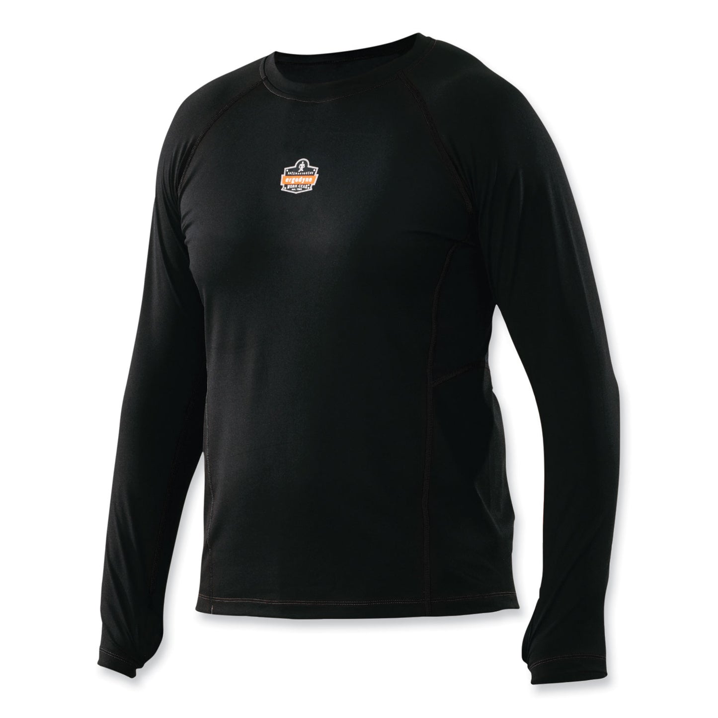 ergodyne N-Ferno 6435 Midweight Long Sleeve Base Layer Shirt, 3X-Large, Black (40207)