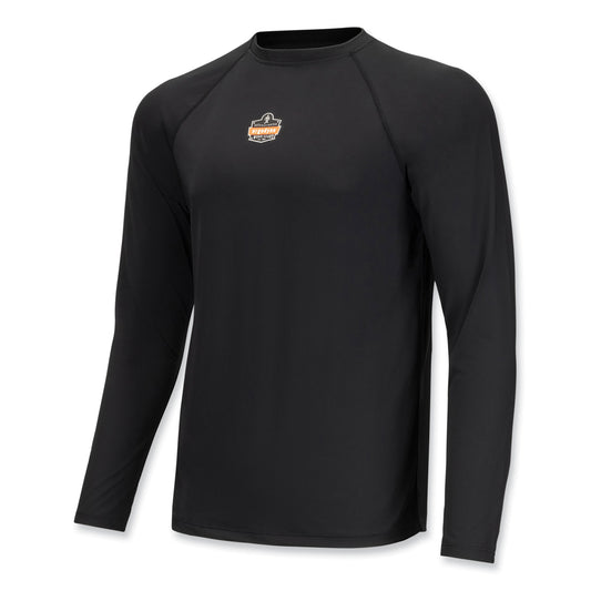 ergodyne N-Ferno 6436 Long Sleeve Lightweight Base Layer Shirt, Large, Black (40234)