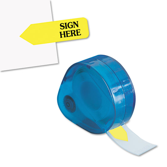 Redi-Tag Arrow Message Page Flags in Dispenser, "Sign Here", Yellow, 120 Flags/Pack (81014)