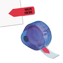 Redi-Tag Arrow Message Page Flags in Dispenser, "Sign Here", Red, 120 Flags/Pack (81024)