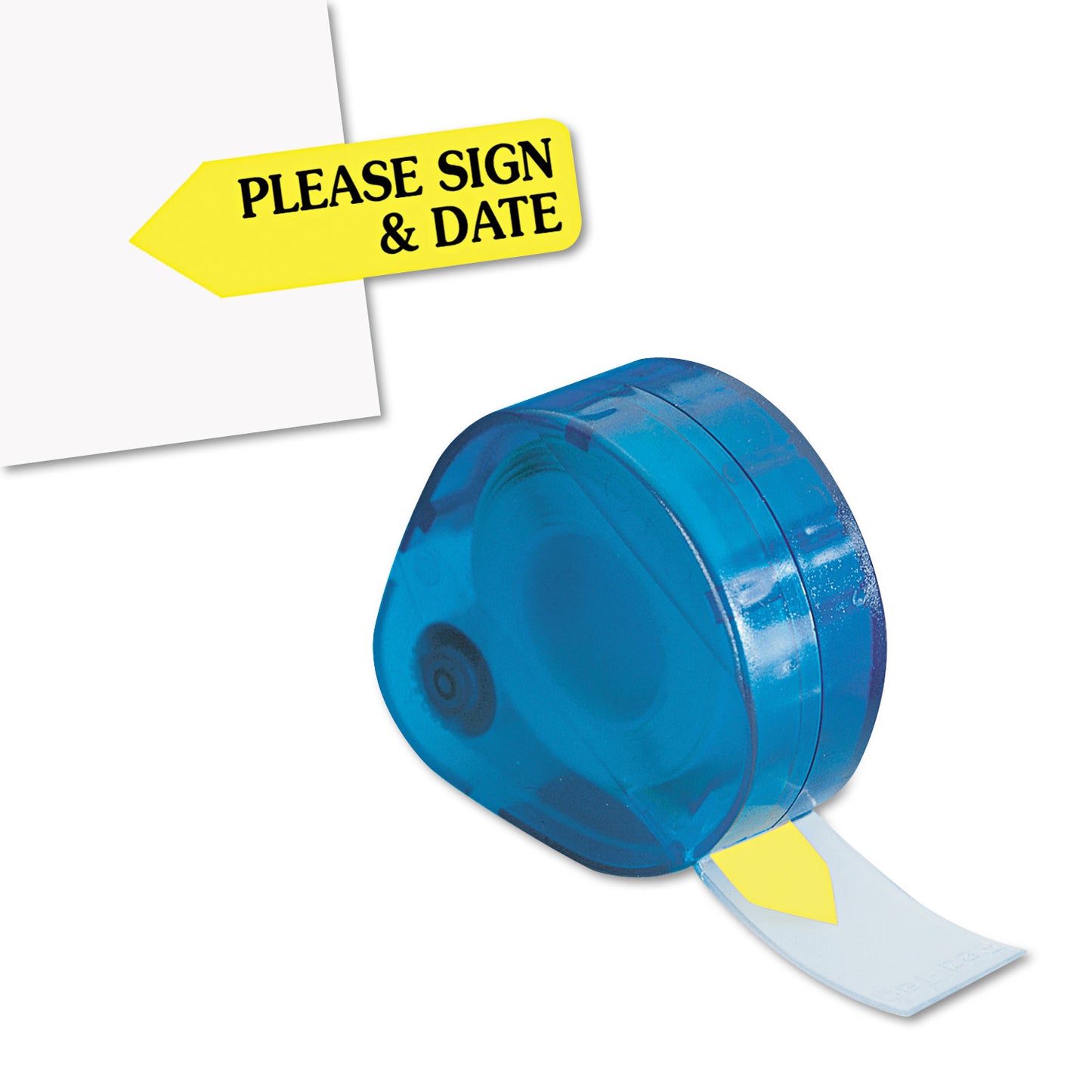 Redi-Tag Arrow Message Page Flags in Dispenser, "Please Sign and Date", Yellow, 120 Flags (81124)