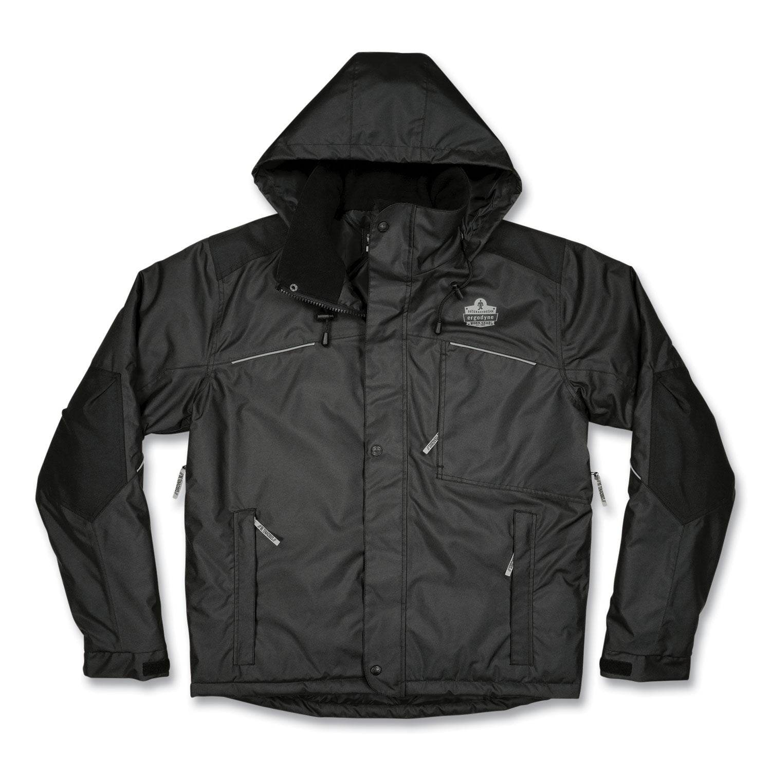 ergodyne N-Ferno 6467 Winter Work Jacket with 300D Polyester Shell, Small, Black (41122)