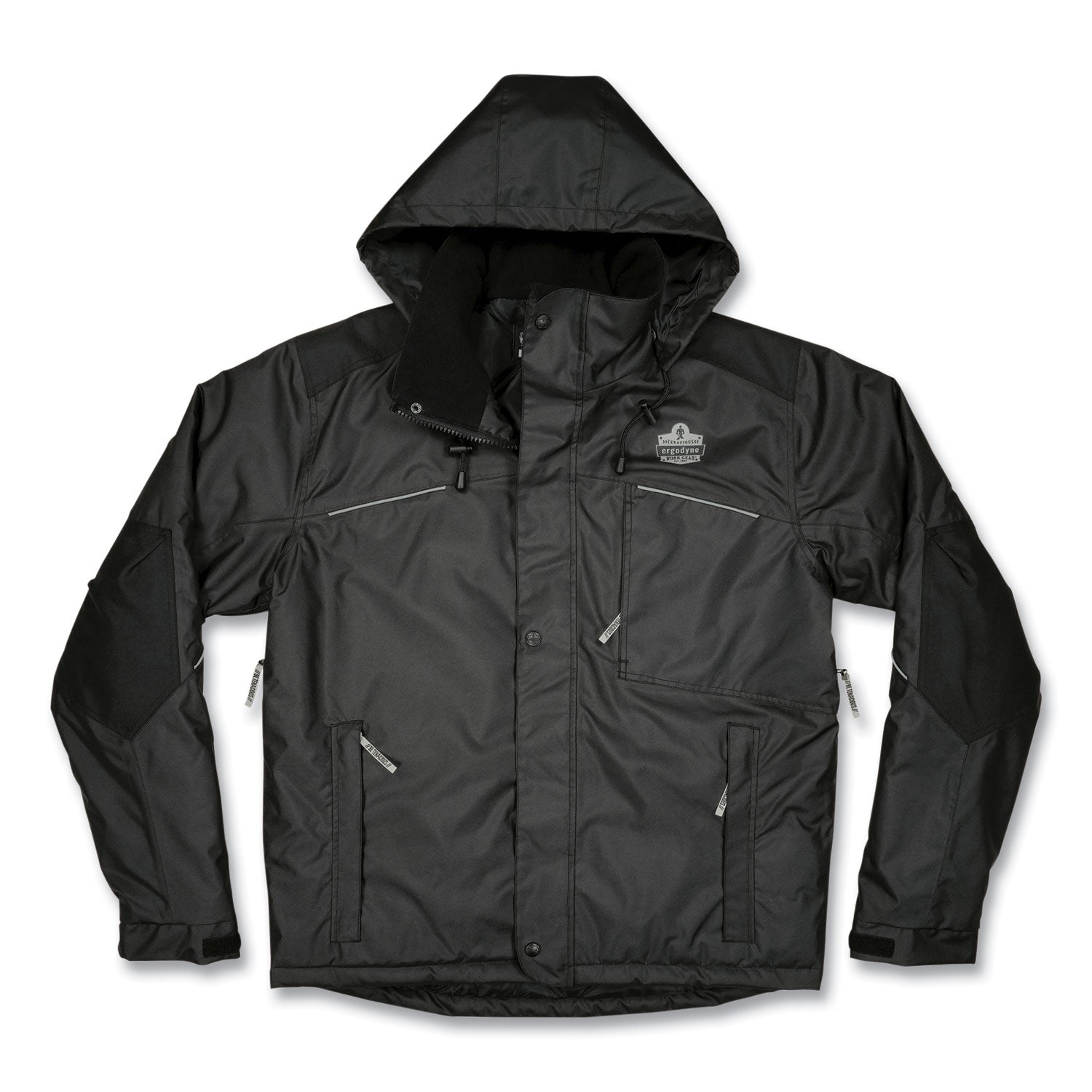 ergodyne N-Ferno 6467 Winter Work Jacket with 300D Polyester Shell, Medium, Black (41123)