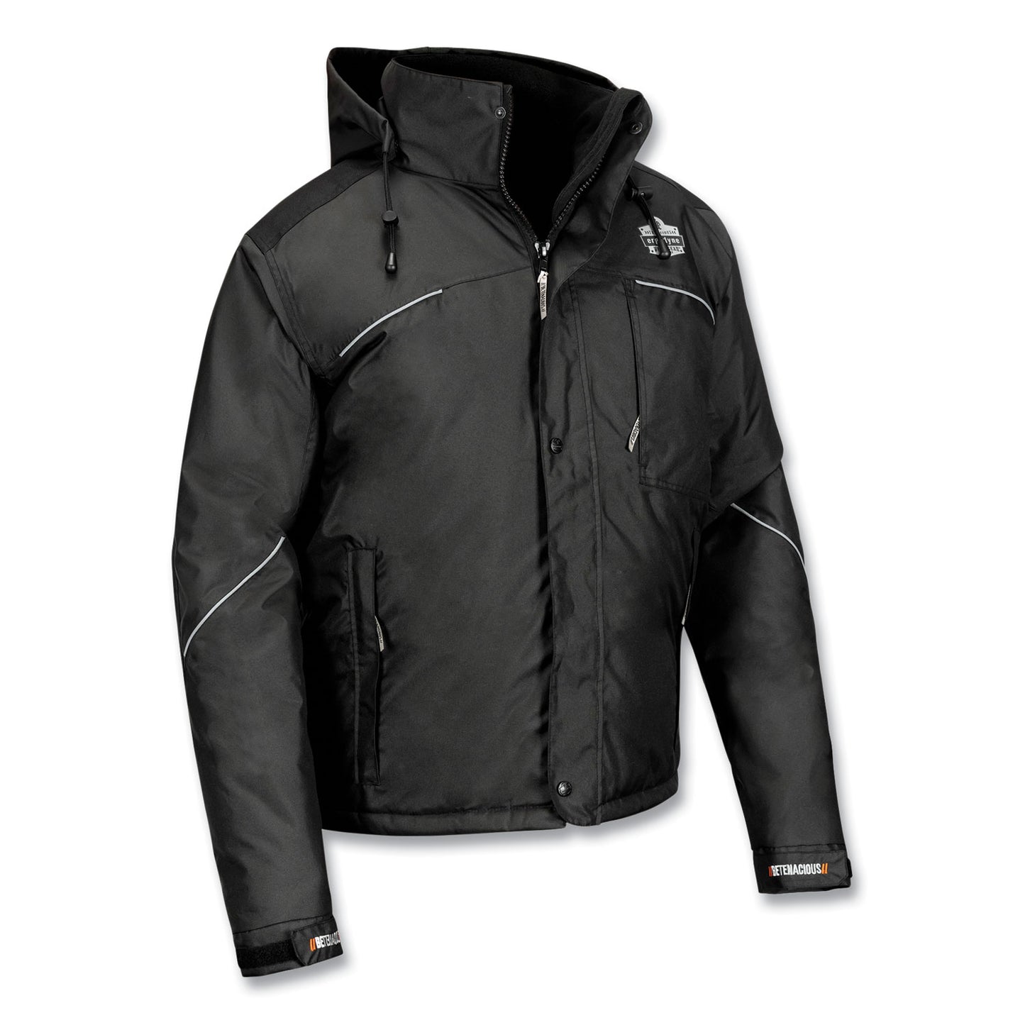 ergodyne N-Ferno 6467 Winter Work Jacket with 300D Polyester Shell, Medium, Black (41123)