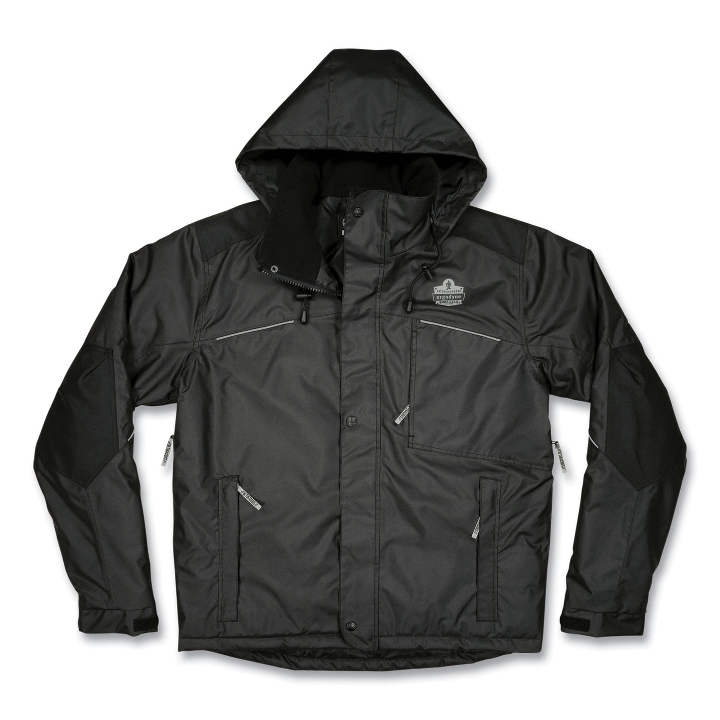 ergodyne N-Ferno 6467 Winter Work Jacket with 300D Polyester Shell, Large, Black (41124)