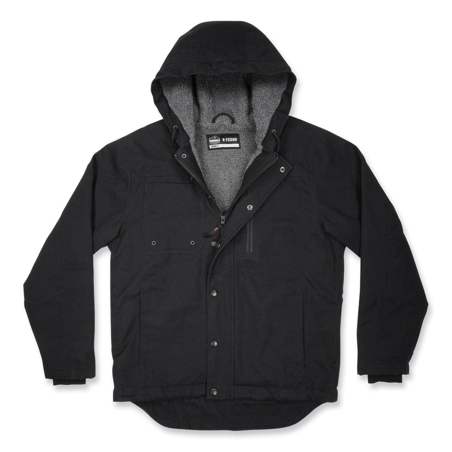 ergodyne N-Ferno 6468 Duck Canvas Work Jacket, Medium, Black (41233)