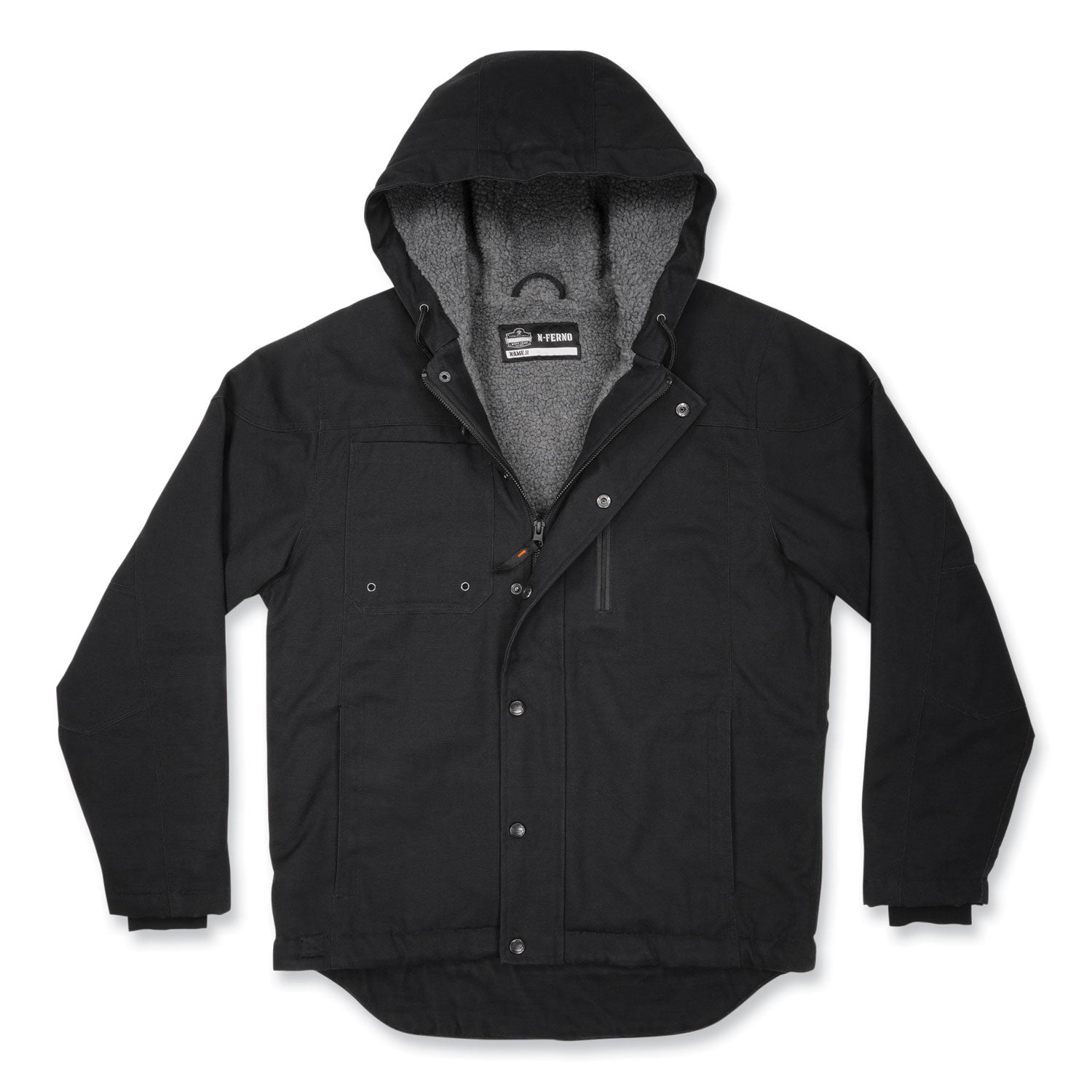 ergodyne N-Ferno 6468 Duck Canvas Work Jacket, Medium, Black (41233)