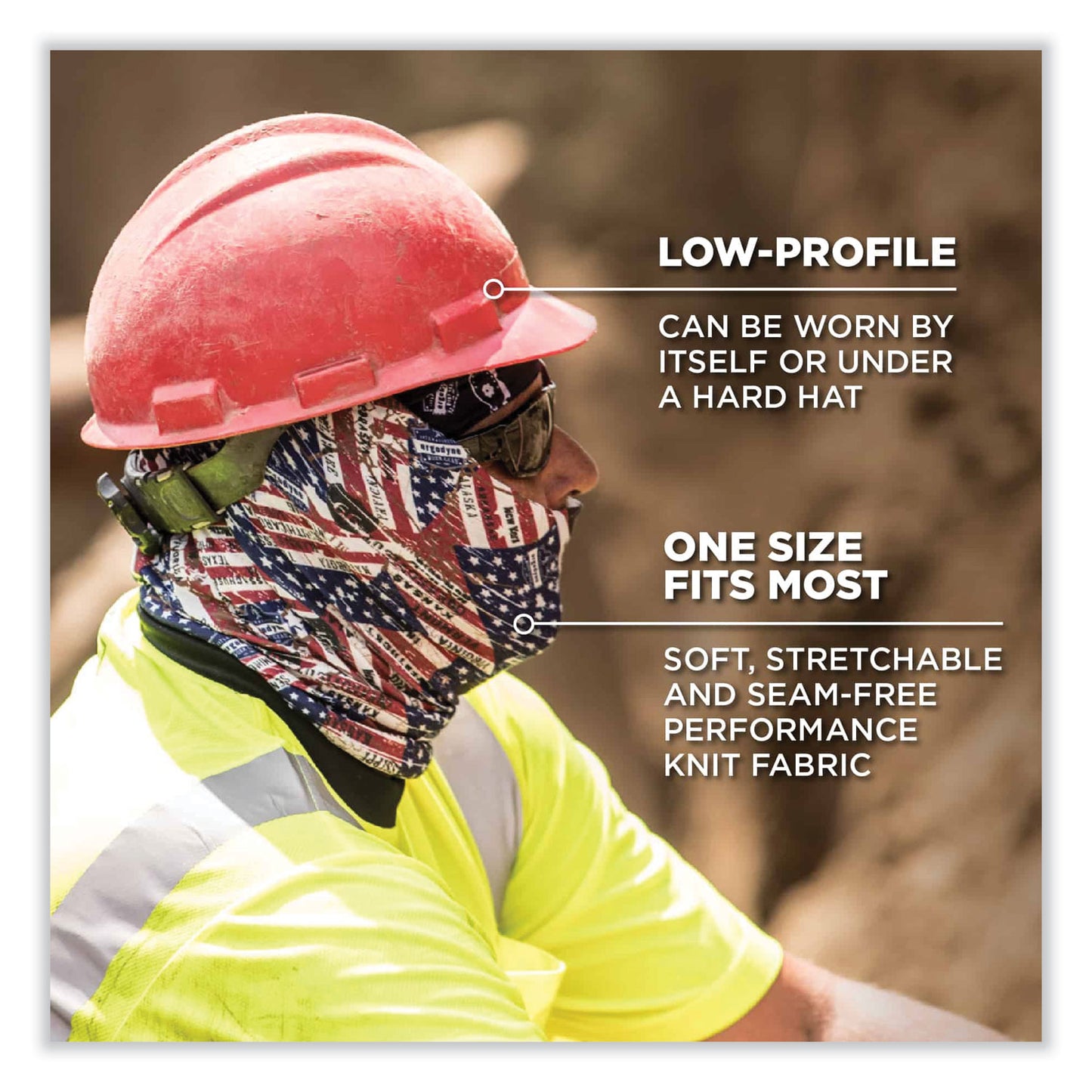 ergodyne Chill-Its 6485 Multi-Band, Polyester, One Size Fits Most, Hi-Vis Lime (42108)