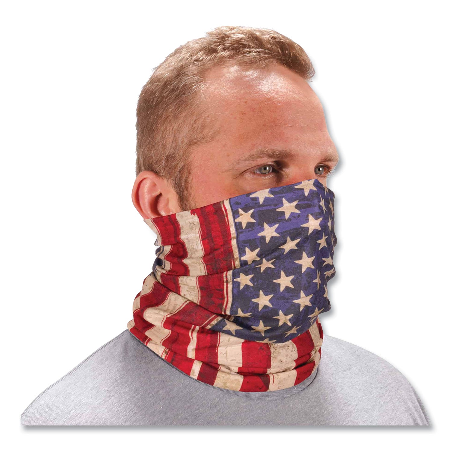 ergodyne Chill-Its 6485 Multi-Band, Polyester, One Size Fits Most, American Flag (42121)