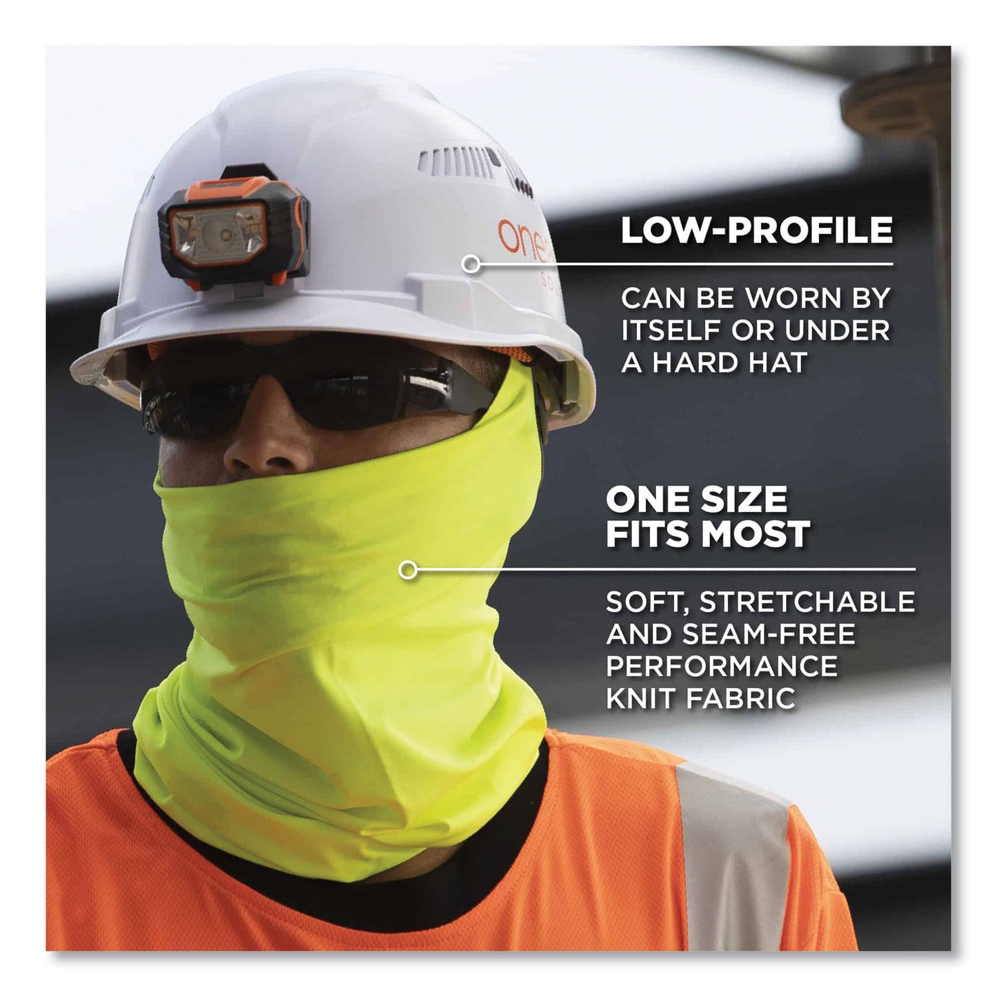 ergodyne Chill-Its 6487 Cooling Performance Knit Multi-Band, Polyester/Spandex, One Size Fits Most, Black (42126)