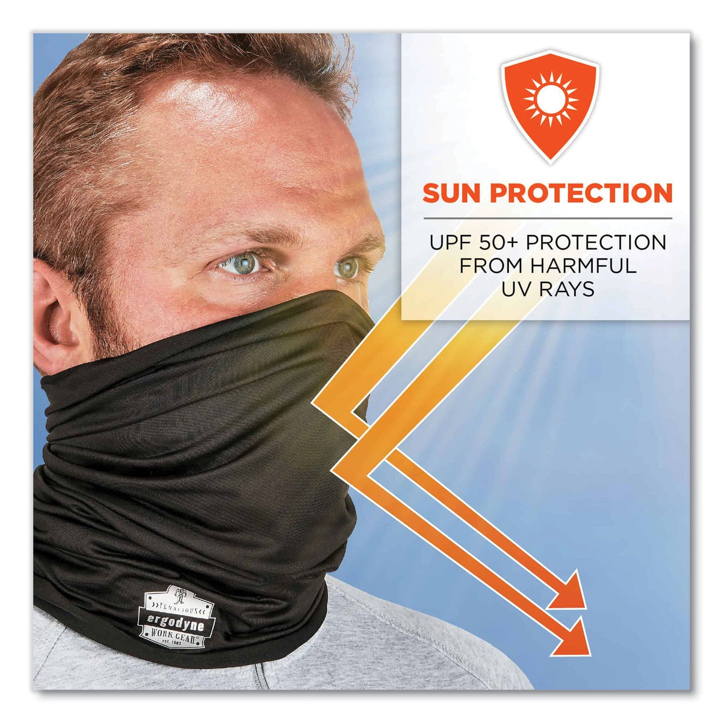 ergodyne Chill-Its 6487 Cooling Performance Knit Multi-Band, Polyester/Spandex, One Size Fits Most, Black (42126)