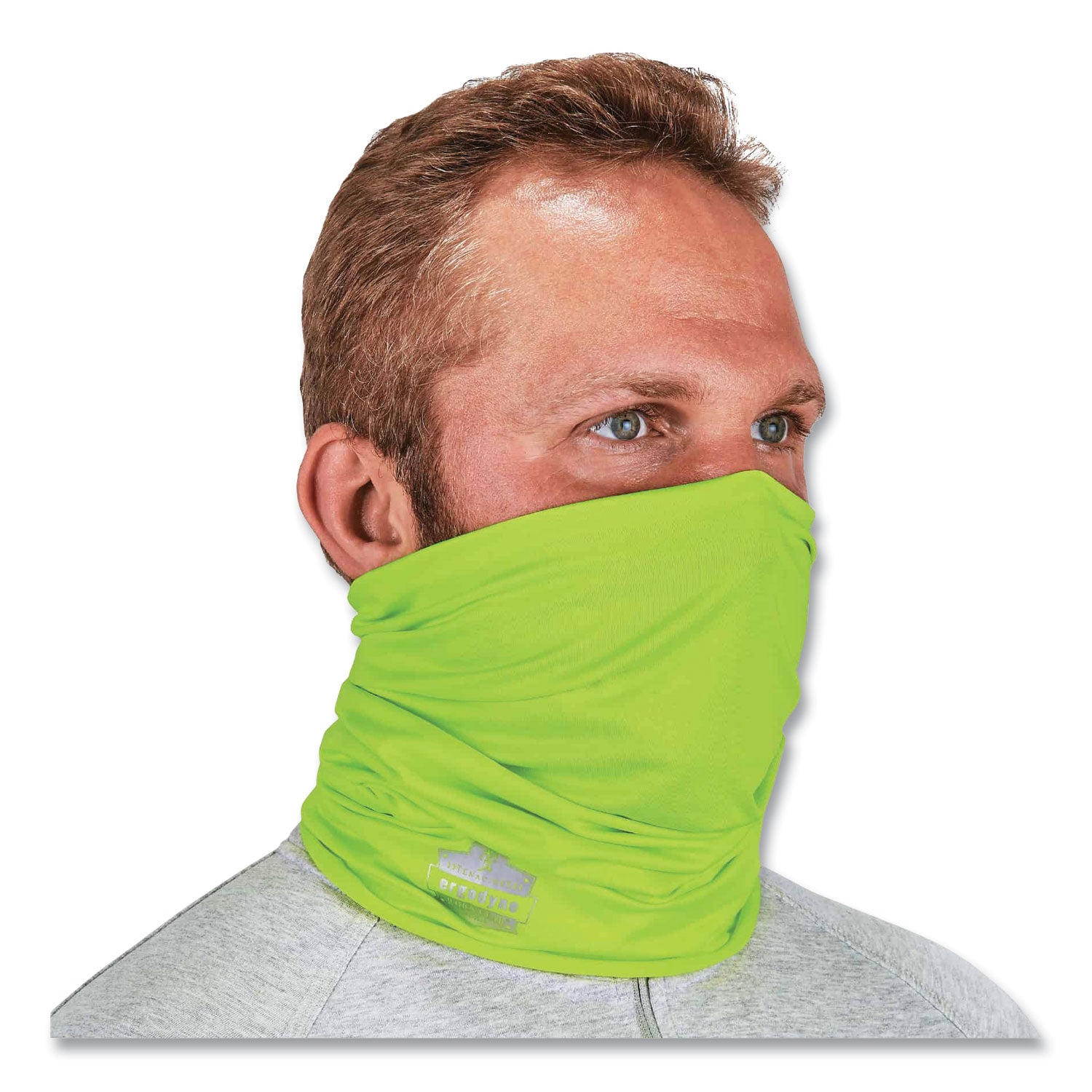 ergodyne Chill-Its 6487 Cooling Performance Knit Multi-Band, Polyester/Spandex, One Size Fits Most, Hi-Vis Lime (42127)