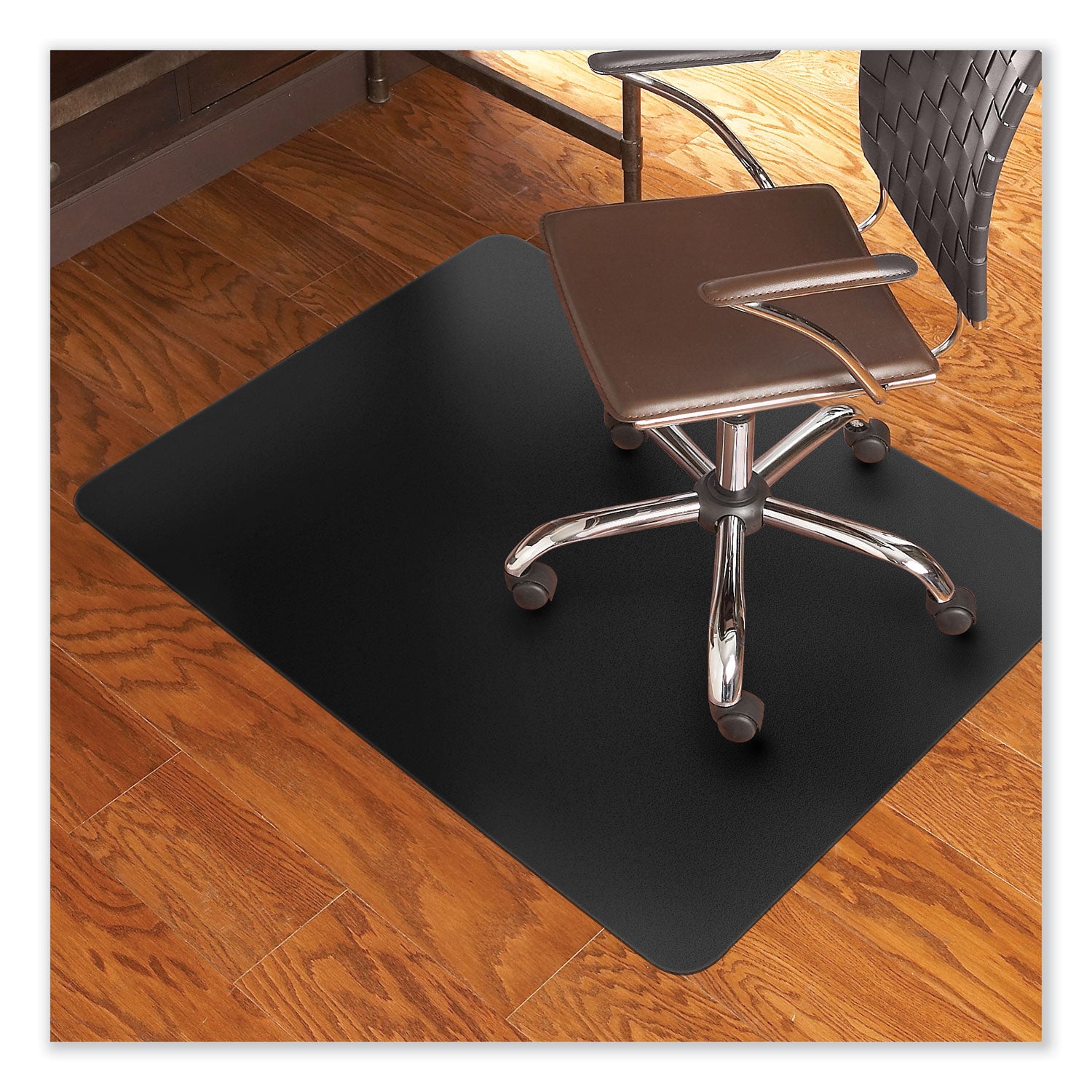 ES Robbins Trendsetter Chair Mat for Hard Floors, 36 x 48, Black (132013)