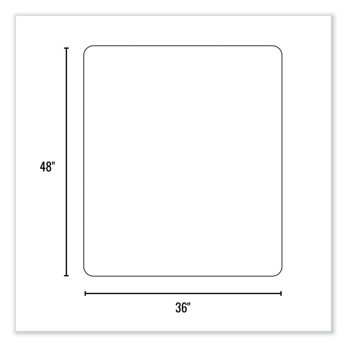 ES Robbins EverLife Chair Mat for Hard Floors, Heavy Use, Rectangular, 36 x 48, Clear (132031)