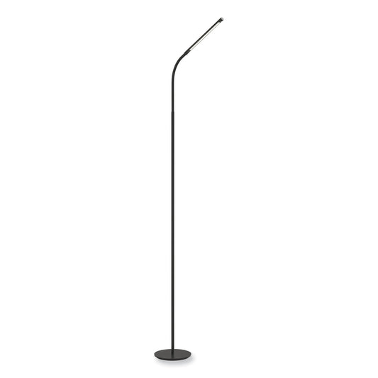 Safco Resi LED Floor Lamp, Gooseneck, 60" Tall, Black (1017BL)