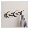 Safco Family Coat Wall Rack, 3 Hook, 18.5w x 6.25d x 7.25h, Cream (4255BL)