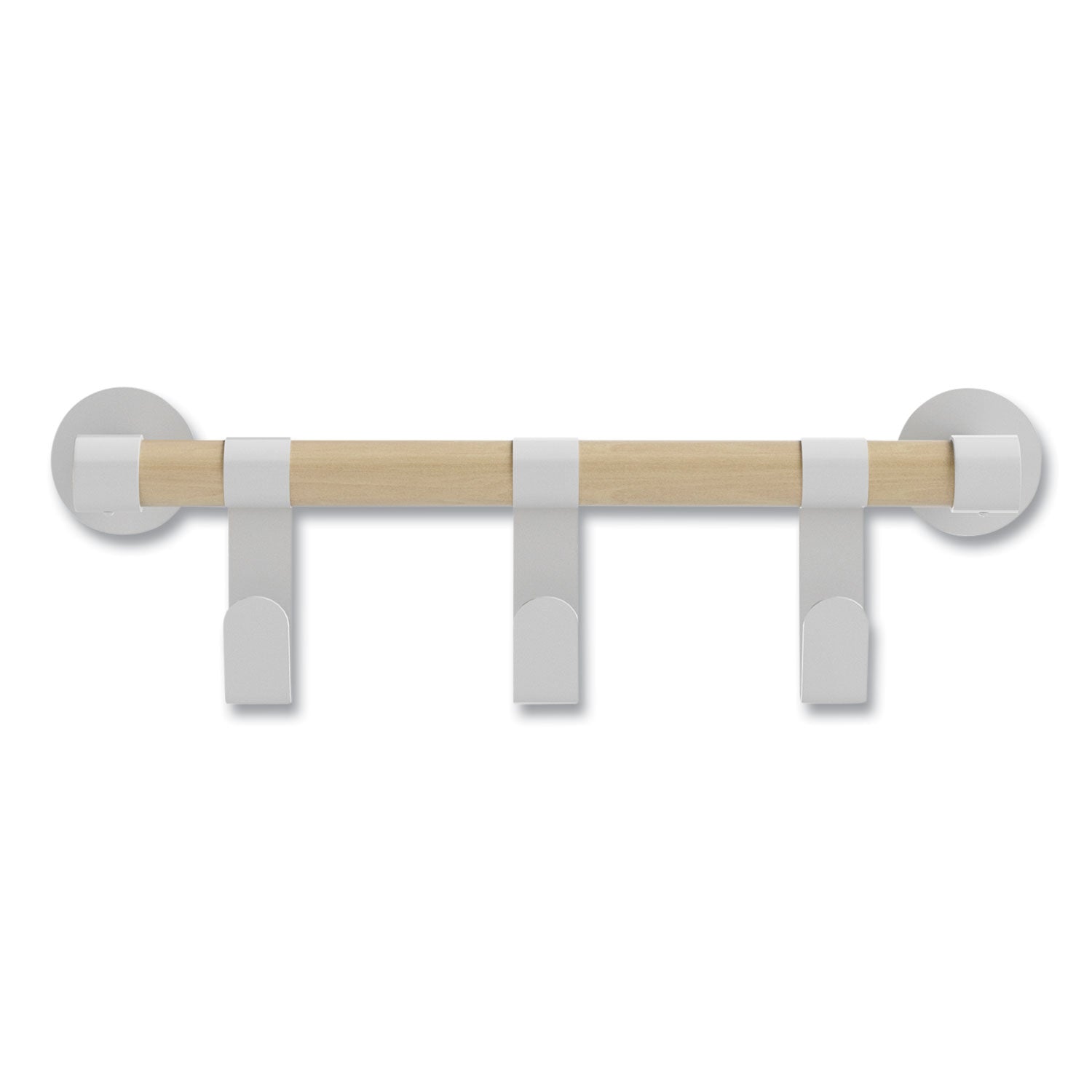 Safco Resi Coat Wall Rack, 3 Hook, 19.75w x 4.25d x 6h, White (4263WH)