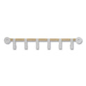 Safco Resi Coat Wall Rack, 6 Hook, 36.25w x 4.25d x 6h, White (4264WH)