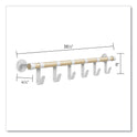 Safco Resi Coat Wall Rack, 6 Hook, 36.25w x 4.25d x 6h, White (4264WH)