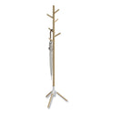 Safco Resi Standing Coat Tree, 6 Hook, 17.25w x 17.25d x 69.5h, White (4265WH)