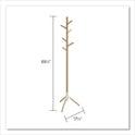 Safco Resi Standing Coat Tree, 6 Hook, 17.25w x 17.25d x 69.5h, White (4265WH)