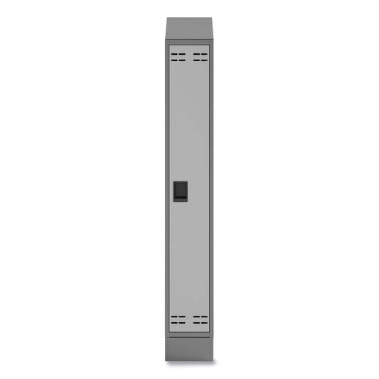 Safco Single Continuous Metal Locker Base Addition, 11.7w x 16d x 5.75h, Gray (5519GR)