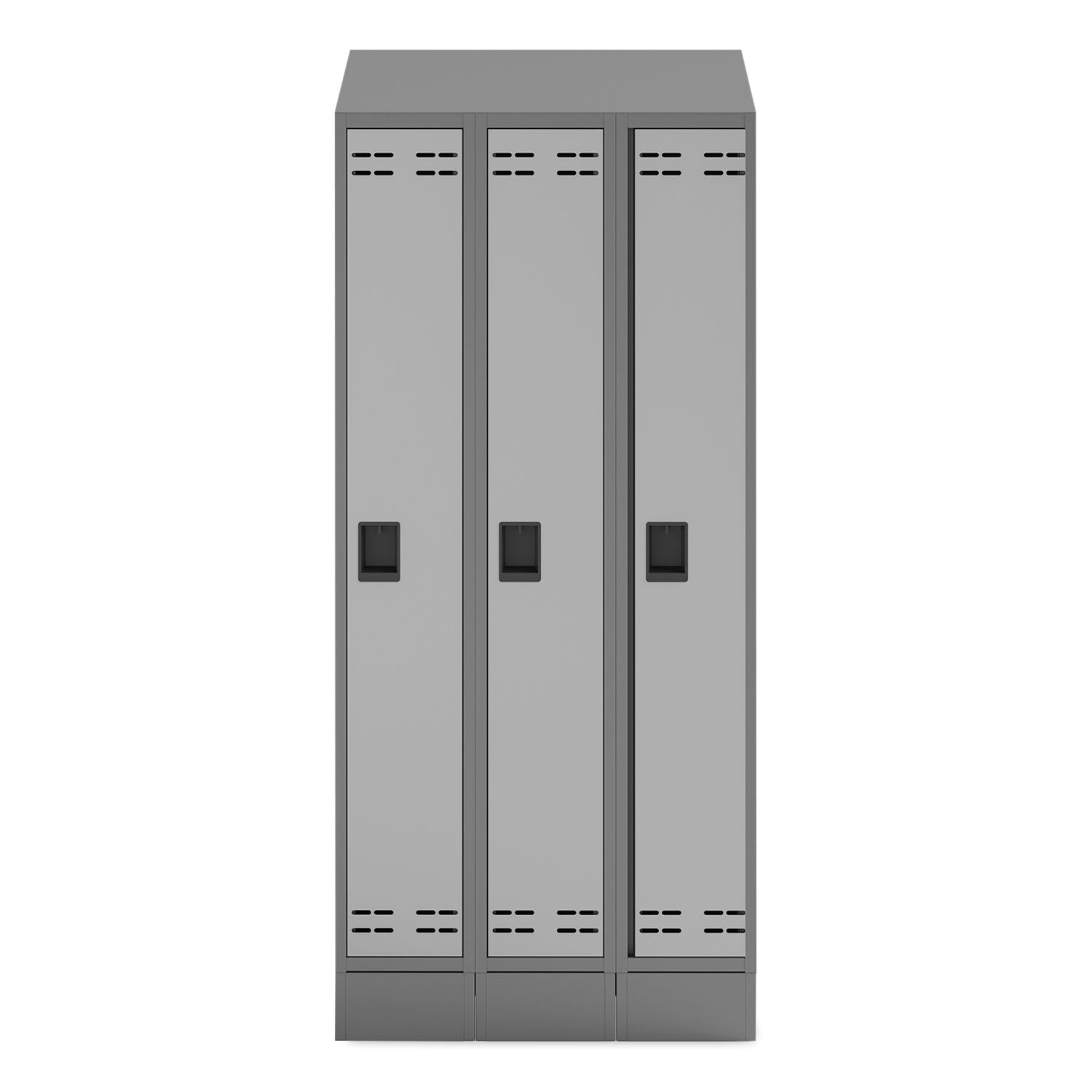 Safco Triple Continuous Metal Locker Base Addition, 35w x 16d x 5.75h, Gray (5520GR)