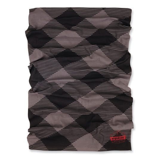 ergodyne Chill-Its 6485 Multi-Band, Polyester, One Size Fits Most, Gray Buffalo Plaid (42211)