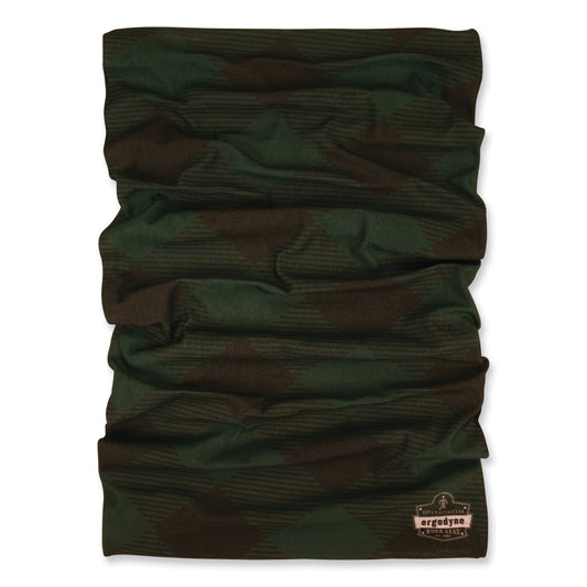 ergodyne Chill-Its 6485 Multi-Band, Polyester, One Size Fits Most, Green Buffalo Plaid (42212)