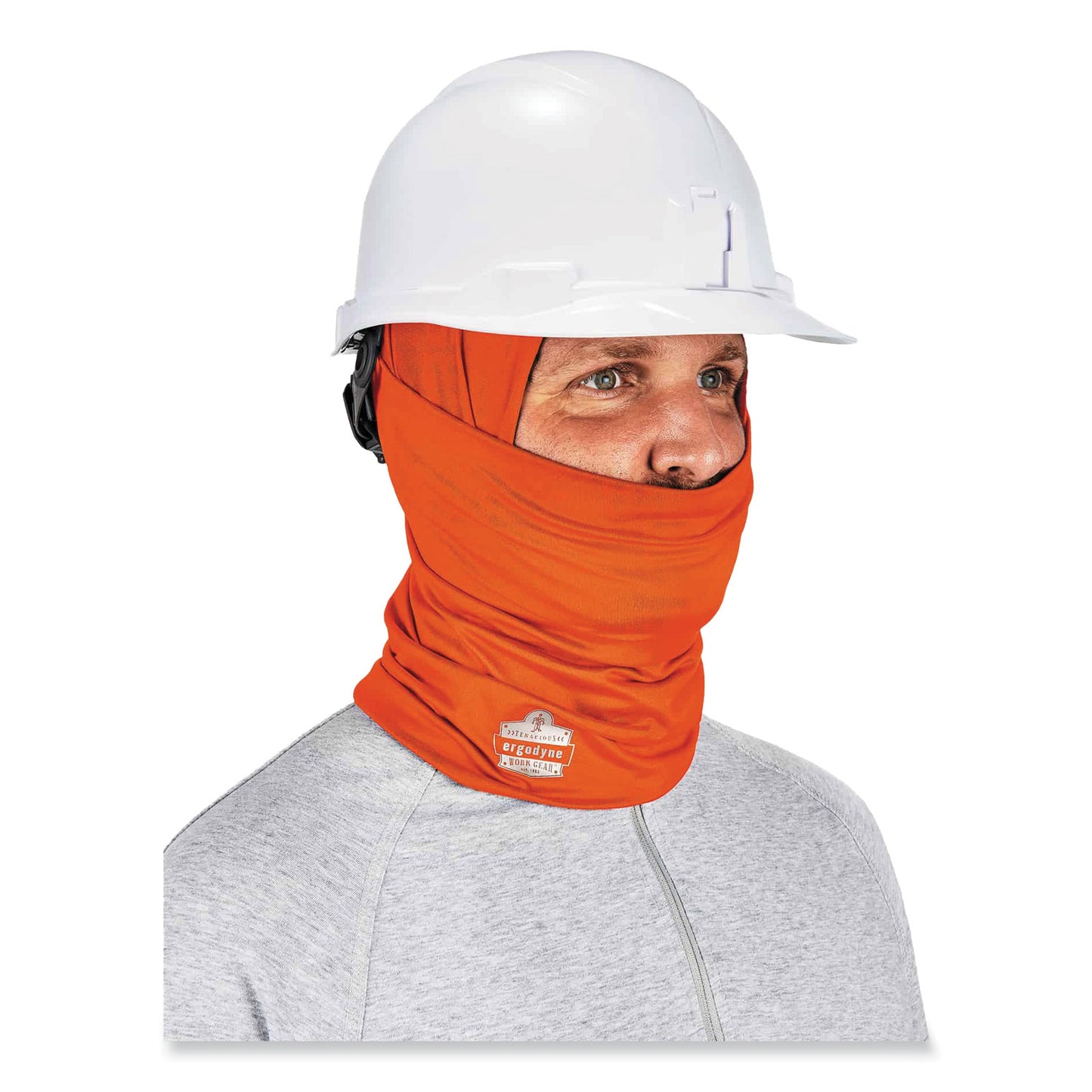 ergodyne Chill-Its 6487 Cooling Performance Knit Multi-Band, Polyester/Spandex, One Size Fits Most, Hi-Vis Orange (42128)