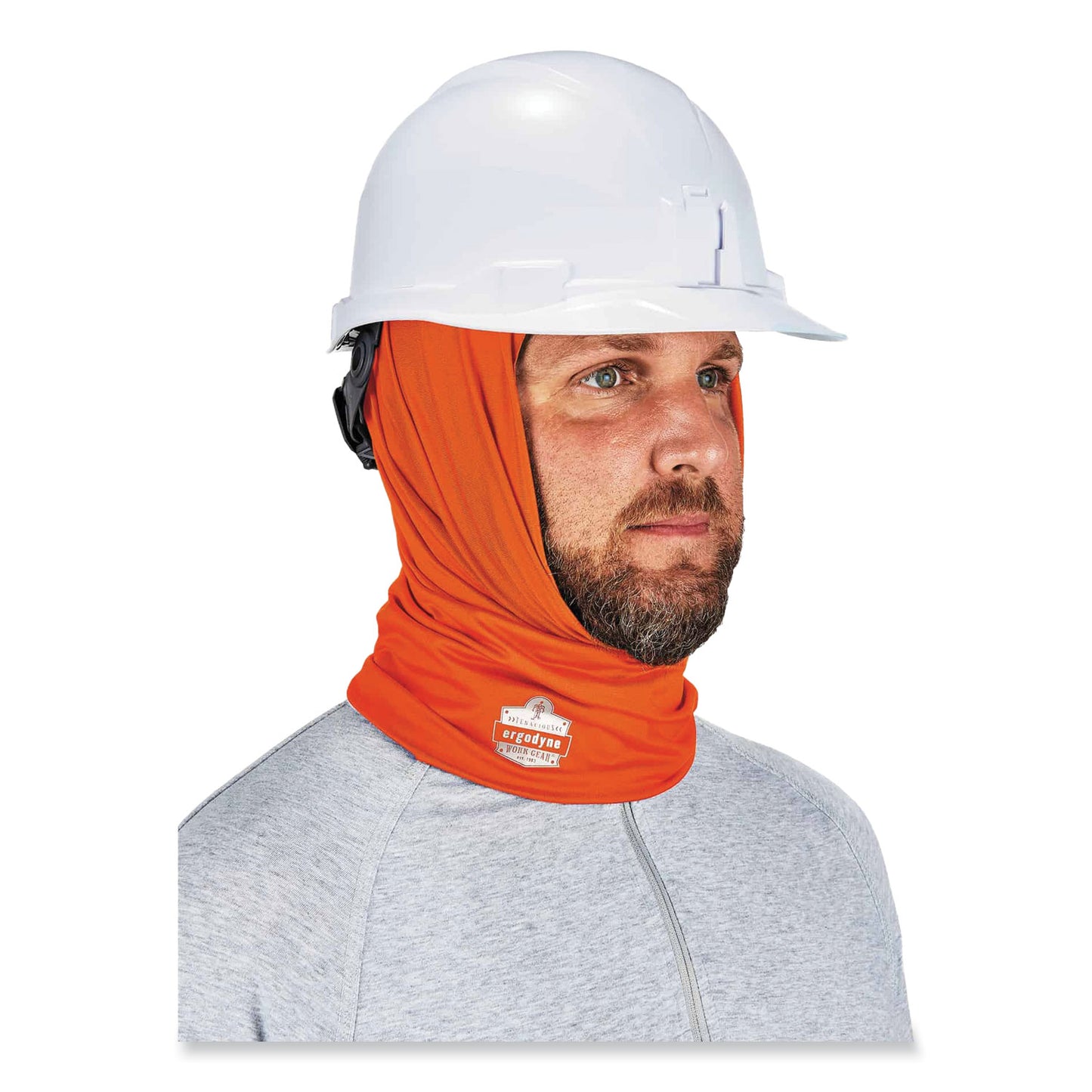 ergodyne Chill-Its 6487 Cooling Performance Knit Multi-Band, Polyester/Spandex, One Size Fits Most, Hi-Vis Orange (42128)