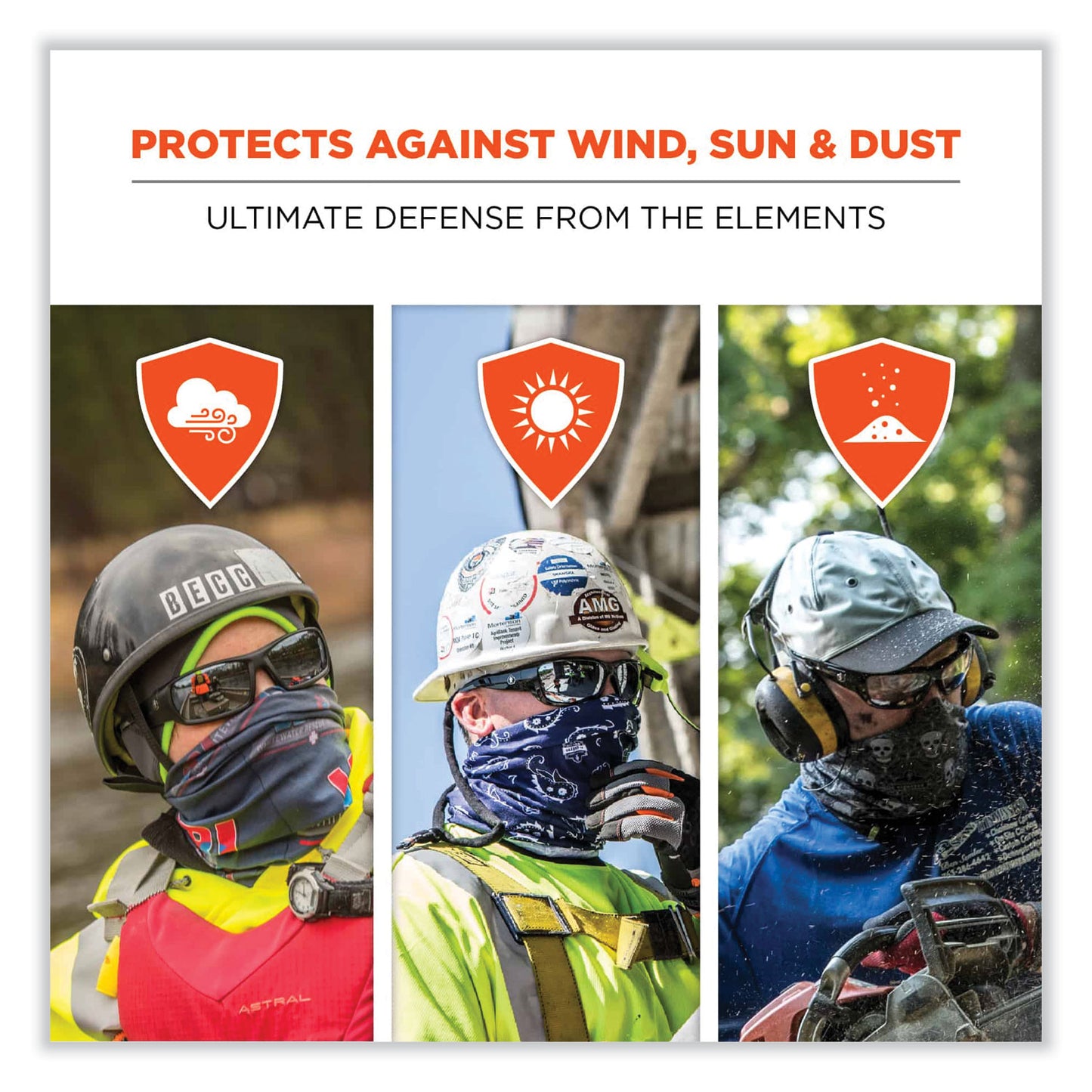 ergodyne Chill-Its 6485 Multi-Band, Polyester, One Size Fits Most, Gray Buffalo Plaid (42211)